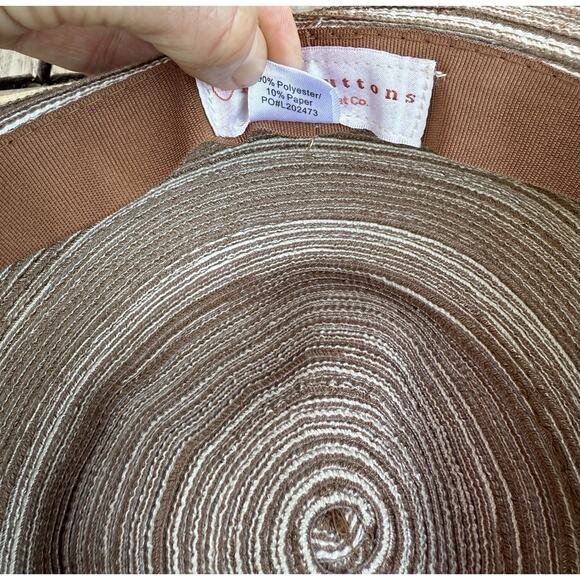 Four Buttons San Diego UPF 50+ Woven Poly Paper Sun Hat Shade Pool OS Cinnamon - Picture 5 of 5